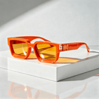 Unisex solglasögon med rektangulär båge och metalldetaljer-Sunglasses-Fjallbarn