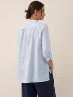 V-ringad linnetunika för dam-Shirts for women-Fjallbarn