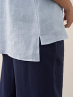 V-ringad linnetunika för dam-Shirts for women-Fjallbarn