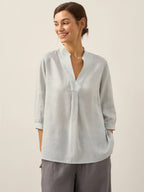 V-ringad linnetunika för dam-Shirts for women-Fjallbarn