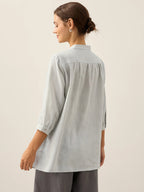V-ringad linnetunika för dam-Shirts for women-Fjallbarn