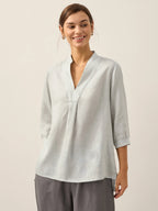 V-ringad linnetunika för dam-Shirts for women-Fjallbarn
