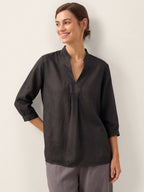 V-ringad linnetunika för dam-Shirts for women-Fjallbarn