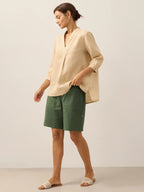 V-ringad linnetunika för dam-Shirts for women-Fjallbarn
