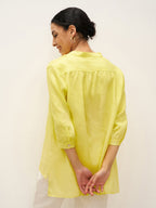V-ringad linnetunika för dam-Shirts for women-Fjallbarn