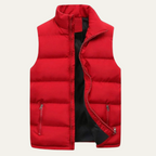 Vadderad puffer-väst för män med dragkedjefickor-Vests for men-Fjallbarn
