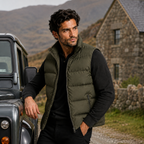 Vadderad puffer-väst för män med dragkedjefickor-Vests for men-Fjallbarn