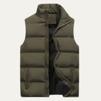 Vadderad puffer-väst för män med dragkedjefickor-Vests for men-Fjallbarn