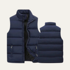 Vadderad puffer-väst för män med dragkedjefickor-Vests for men-Fjallbarn