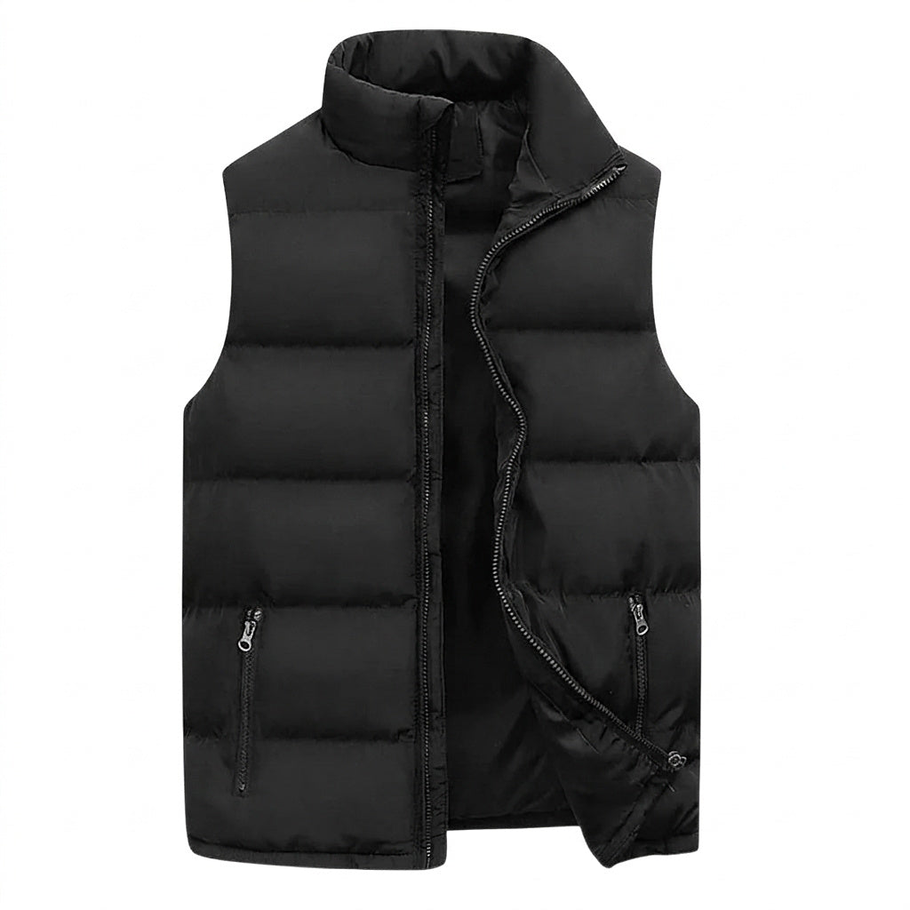 Vadderad puffer-väst för män med dragkedjefickor-Vests for men-Fjallbarn