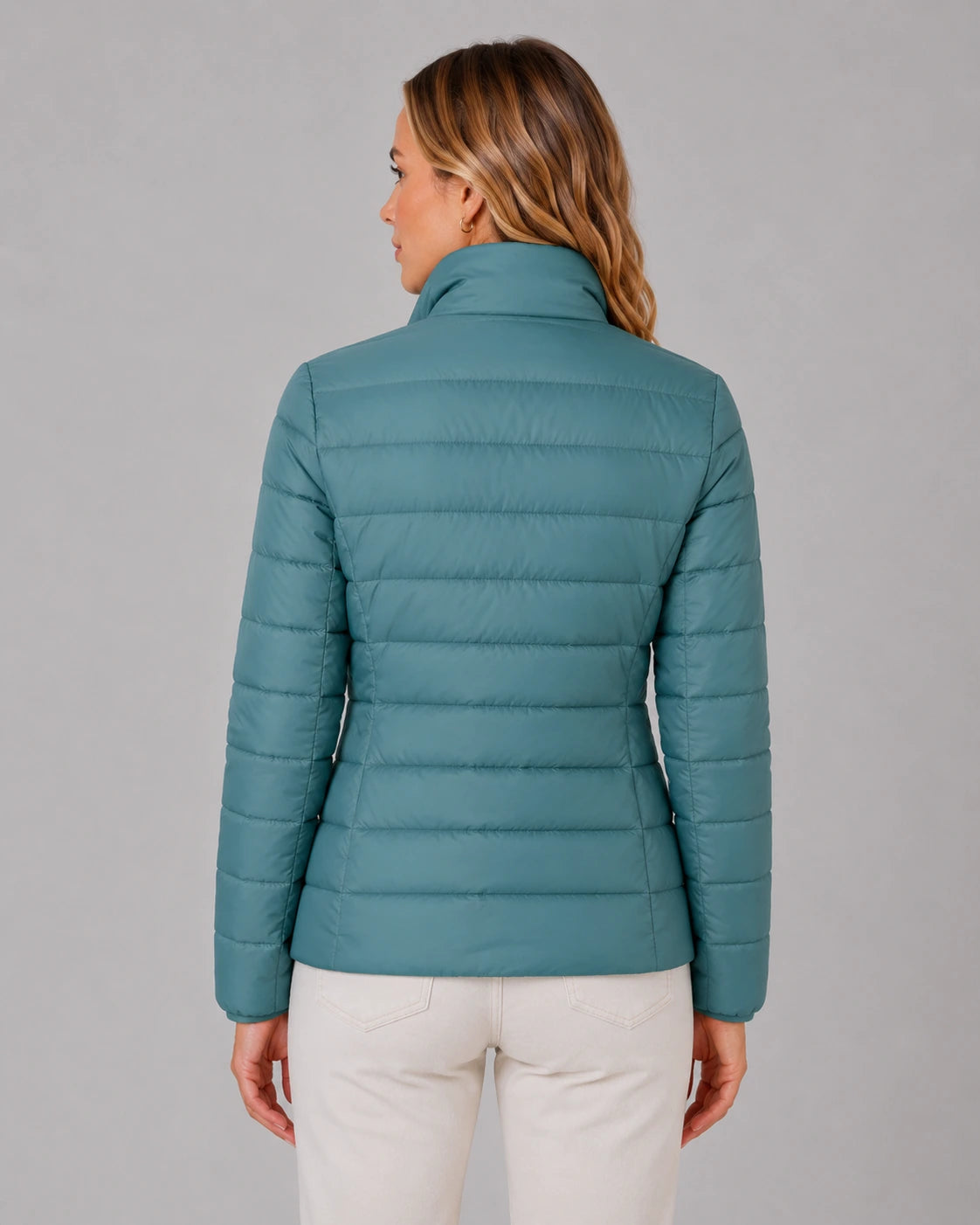 Vadderad pufferjacka för dam med ståkrage-Jacket for women-Fjallbarn
