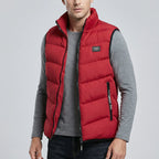 Vadderad väst för herrar med ståkrage och dragkedja-Vests for men-Fjallbarn