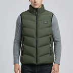 Vadderad väst för herrar med ståkrage och dragkedja-Vests for men-Fjallbarn