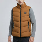 Vadderad väst för herrar med ståkrage och dragkedja-Vests for men-Fjallbarn