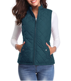 Vadderad väst med dragkedja för dam-Vest for women-Fjallbarn