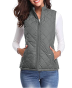Vadderad väst med dragkedja för dam-Vest for women-Fjallbarn