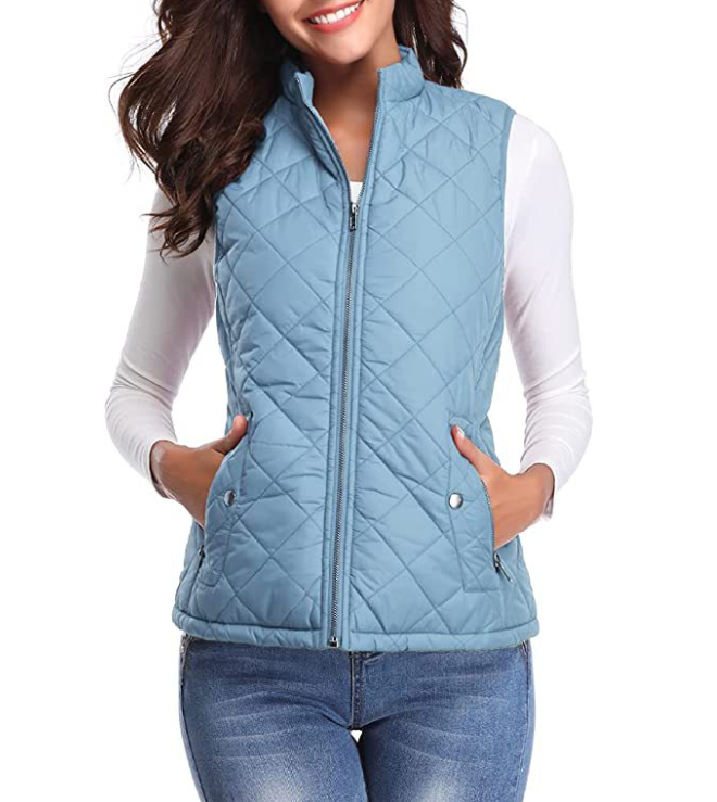 Vadderad väst med dragkedja för dam-Vest for women-Fjallbarn