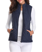 Vadderad väst med dragkedja för dam-Vest for women-Fjallbarn