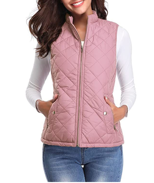 Vadderad väst med dragkedja för dam-Vest for women-Fjallbarn