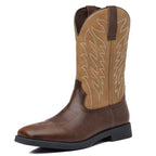 Västerländska cowboyboots för män med broderat skaft-Footwear for men-Fjallbarn