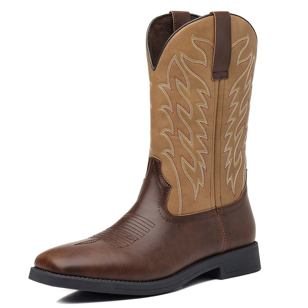 Västerländska cowboyboots för män med broderat skaft-Footwear for men-Fjallbarn