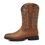 Västerländska cowboyboots för män med broderat skaft-Footwear for men-Fjallbarn