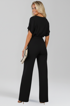 Vid jumpsuit för dam med knytskärp-Jumpsuits for women-Fjallbarn