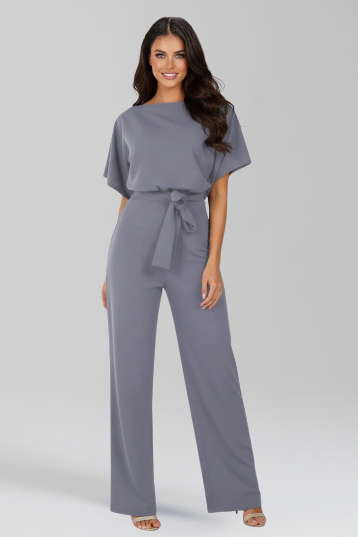 Vid jumpsuit för dam med knytskärp-Jumpsuits for women-Fjallbarn