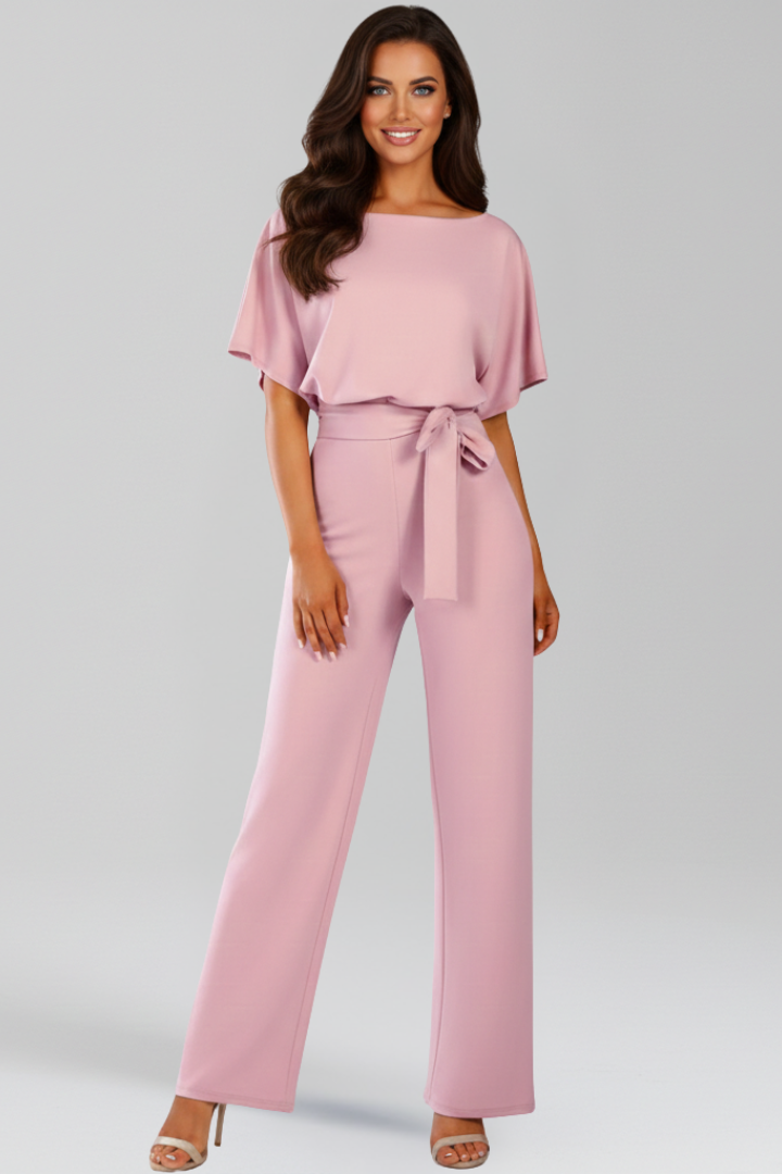 Vid jumpsuit för dam med knytskärp-Jumpsuits for women-Fjallbarn