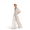 Vid jumpsuit för dam med V-ringning-Jumpsuits for women-Fjallbarn
