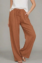 Vida byxor med dragsko för dam-Pants for Women-Fjallbarn
