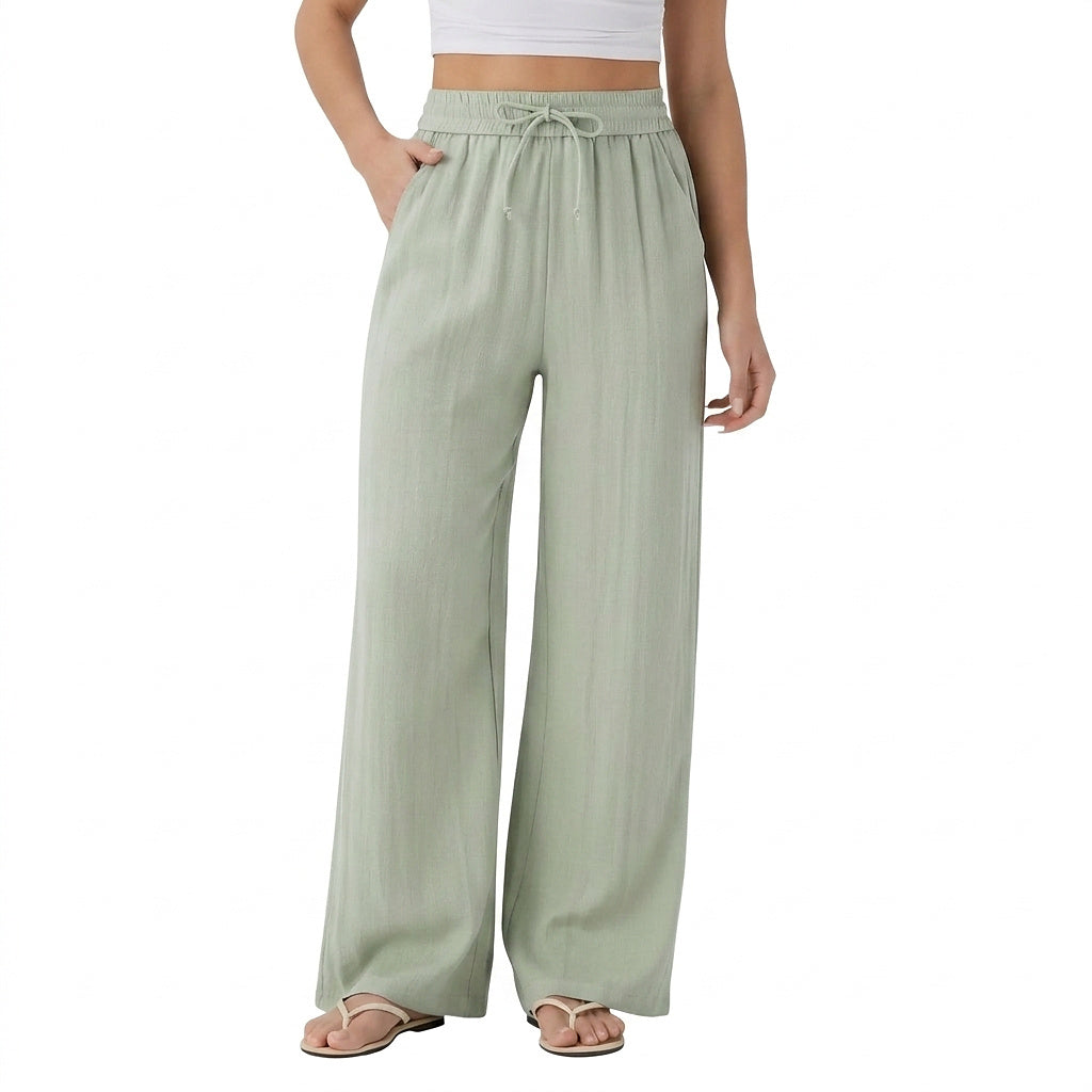 Vida byxor med dragsko för dam-Pants for woman-Fjallbarn