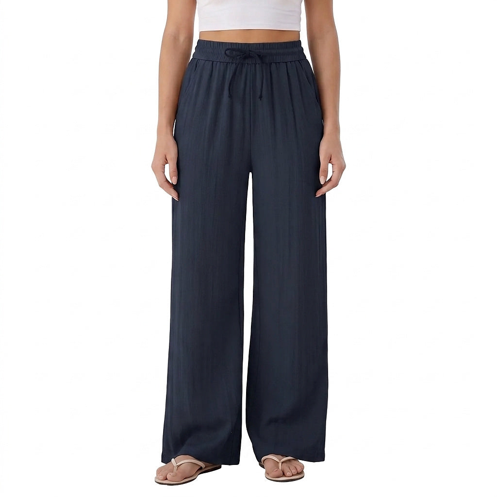 Vida byxor med dragsko för dam-Pants for woman-Fjallbarn