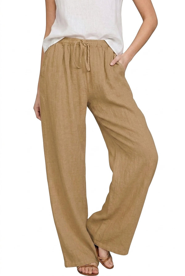Vida byxor med dragsko för dam-Pants for Women-Fjallbarn