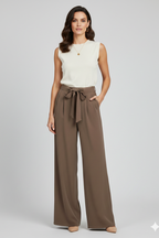 Vida byxor med knytmidja för dam-Pants for Women-Fjallbarn