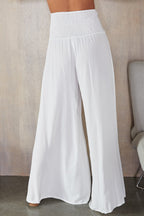 Vida byxor med smockad midja för dam-Pants for woman-Fjallbarn