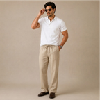 Vida linneblandade byxor för män-Pants for Men-Fjallbarn