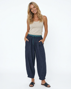 Vida linnebyxor med dragsko för dam-Pants for Women-Fjallbarn