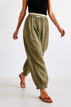 Vida linnebyxor med dragsko för dam-Pants for Women-Fjallbarn