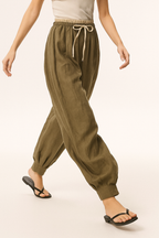 Vida linnebyxor med dragsko för dam-Pants for Women-Fjallbarn