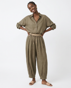 Vida linnebyxor med dragsko för dam-Pants for Women-Fjallbarn