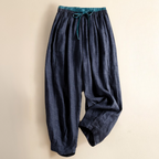 Vida linnebyxor med dragsko för dam-Pants for Women-Fjallbarn