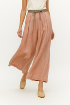 Vida linnebyxor med dragsko för dam-Pants for Women-Fjallbarn