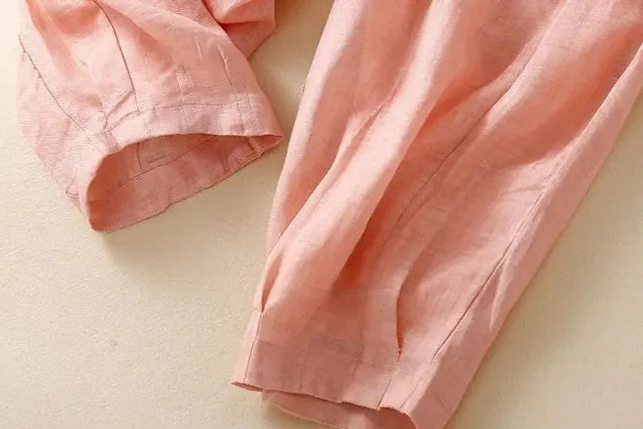 Vida linnebyxor med dragsko för dam-Pants for Women-Fjallbarn