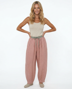 Vida linnebyxor med dragsko för dam-Pants for Women-Fjallbarn