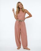 Vida linnebyxor med dragsko för dam-Pants for Women-Fjallbarn