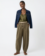 Vida linnebyxor med dragsko för dam-Pants for Women-Fjallbarn