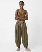 Vida linnebyxor med dragsko för dam-Pants for Women-Fjallbarn