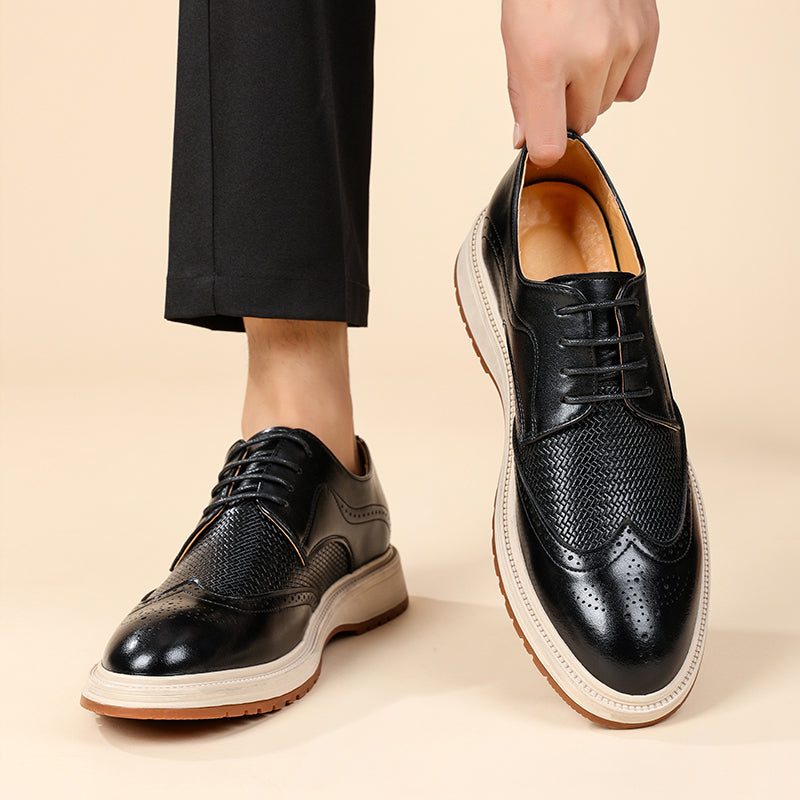 Wingtip Brogues med snörning för herrar-Footwear for men-Fjallbarn