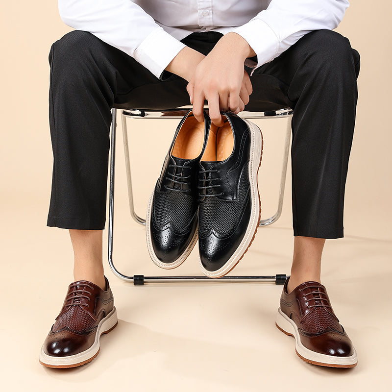 Wingtip Brogues med snörning för herrar-Footwear for men-Fjallbarn